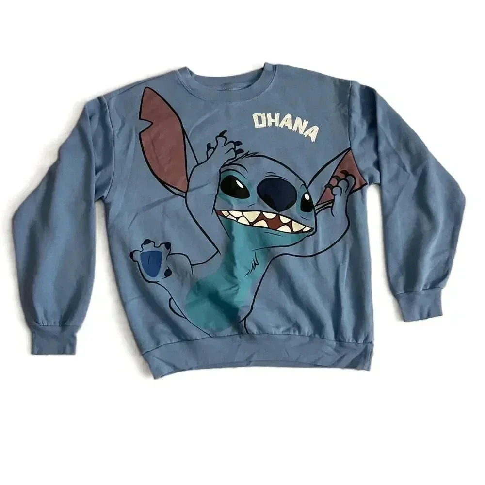 Disney Blue Long Sleeves Crew Neck Graphic Print Sweatshirt Size 2XL